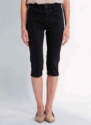 Corsaire tissage denim taille normale noir GARCIA femme
