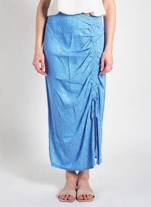 Jupe longue fermeture zip latéral bleu TIFFOSI femme