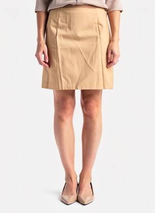 Jupe courte taille à pinces beige ICHI femme