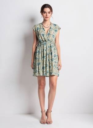 Robe courte manches courtes manches courtes vert TIFFOSI femme