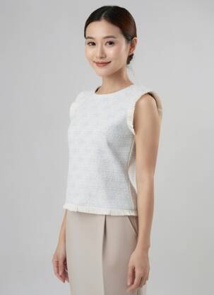 Top stretch manches courtes bleu GARCIA femme