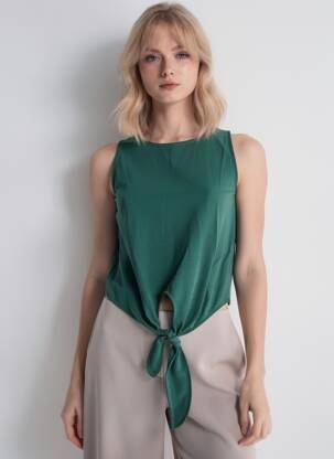 Top stretch sans manche vert TIFFOSI femme