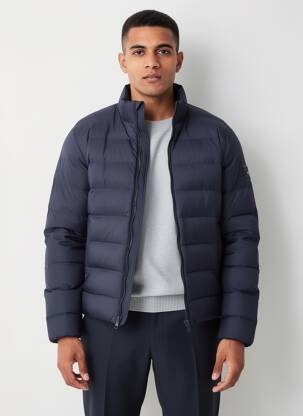 Doudoune manches longues sans capuche bleu TOMMY HILFIGER homme