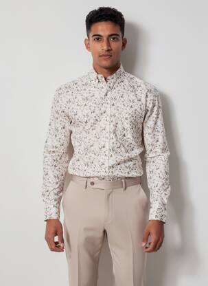 Chemise manches longues poches beige EDEN PARK homme
