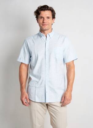Chemise manches courtes poches bleu N.Z.A NEW ZEALAND homme