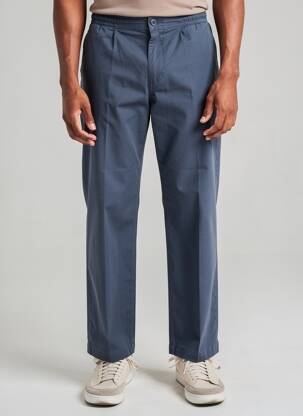 Pantalon droit stretch taille normale bleu SERGE BLANCO homme