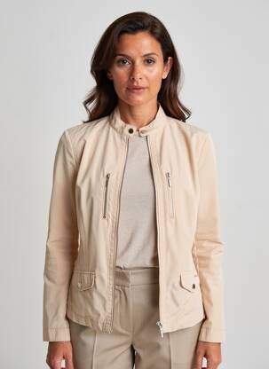 Veste casual col rond beige GEOX femme