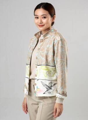 Veste casual coupe cintrée gris ELISA CAVALETTI femme
