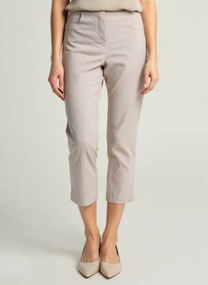 Pantacourt stretch taille normale gris LAUREN VIDAL femme