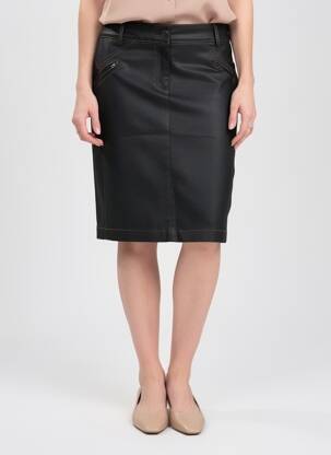 Jupe mi-longue stretch noir ANDAMIO femme