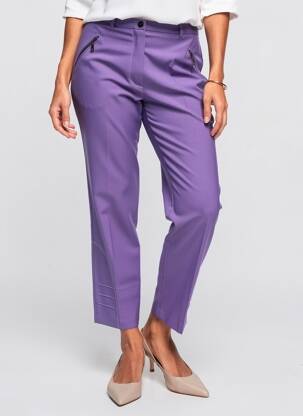 Pantalon 7/8 stretch taille normale violet MULTIPLES femme