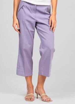 Pantalon 7/8 stretch taille normale violet MULTIPLES femme