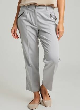 Pantalon 7/8 stretch taille normale gris MULTIPLES femme