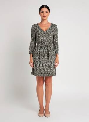 Robe courte manches longues manches longues vert LOLA ESPELETA femme