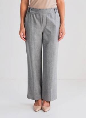 Pantalon droit taille élastique taille normale gris STREET ONE femme
