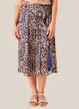 Jupe mi-longue taille normale bleu MOLLY BRACKEN femme