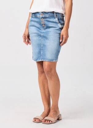 Jupe courte poches bleu STREET ONE femme