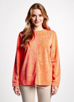 Top manches longues manches longues orange CECIL femme
