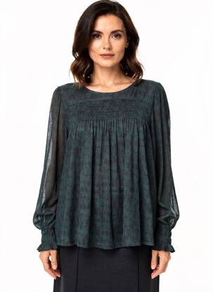 Top manches longues manches longues vert CREAM femme