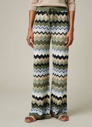 Pantalon droit taille élastique taille normale vert STREET ONE femme