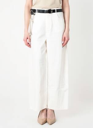 Pantalon droit taille normale taille normale blanc IMPERIAL femme