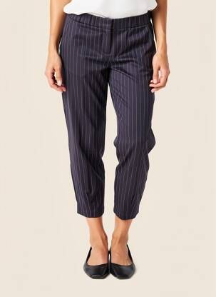 Pantalon 7/8 stretch taille normale bleu PLEASE femme