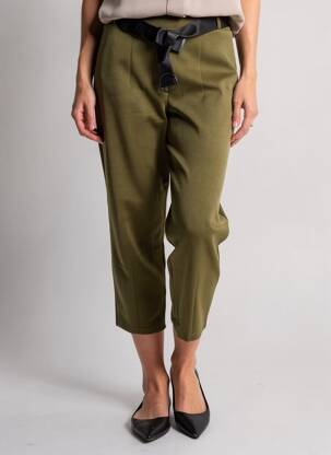 Pantalon 7/8 stretch taille normale vert IMPERIAL femme
