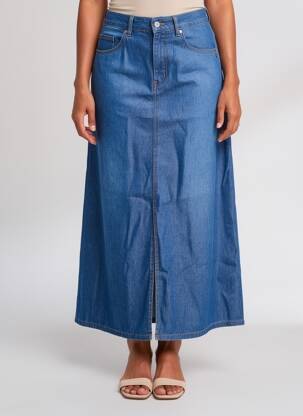 Jupe longue taille haute bleu SURKANA femme