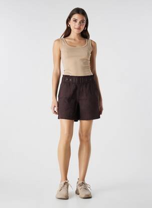 Short taille normale taille normale marron STREET ONE femme