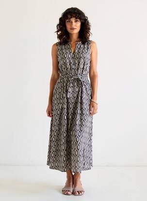 Robe longue sans manche sans manche noir STREET ONE femme