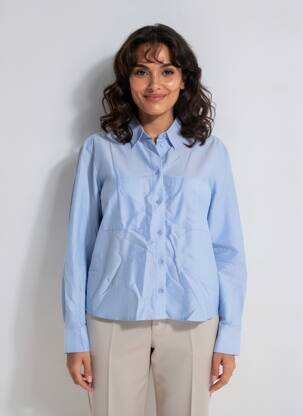 Chemisier manches longues manches longues bleu STREET ONE femme