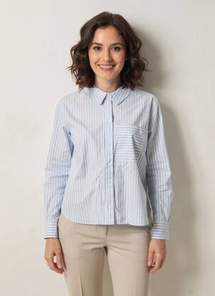 Chemisier manches longues manches longues bleu STREET ONE femme