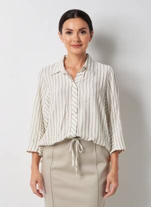 Blouse manches 3/4 manches 3/4 blanc GEISHA femme