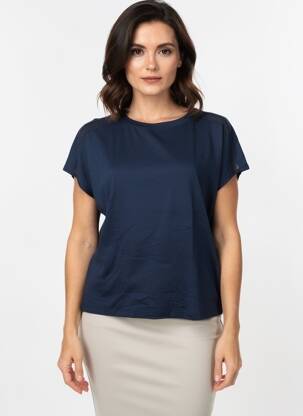T-shirt coupe droite manches courtes bleu STREET ONE femme