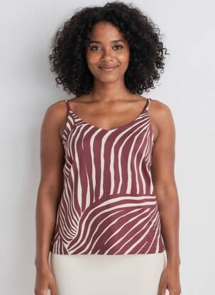 Top stretch fines bretelles violet STREET ONE femme