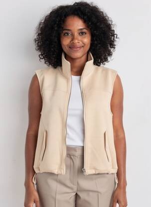 Gilet sans manche poches beige STREET ONE femme