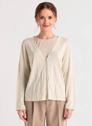 Gilet manches longues fermeture boutonnée sur le devant or SURKANA femme