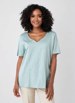 Top stretch manches courtes bleu STREET ONE femme