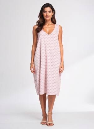 Robe mi-longue sans manche sans manche violet CREAM femme
