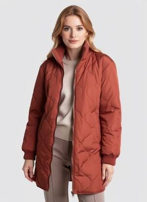 Doudoune manches longues sans capuche marron CREAM femme