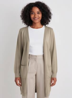 Gilet manches longues manches longues vert CREAM femme