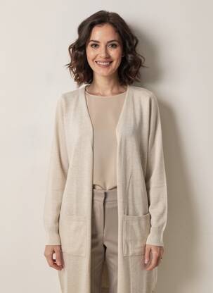 Gilet manches longues manches longues beige CREAM femme