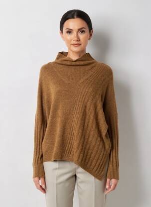 Pull manches longues manches longues marron LOLA ESPELETA femme