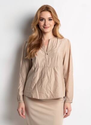 Blouse manches longues manches longues beige CREAM femme