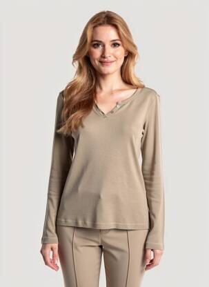 Top manches longues manches longues marron CREAM femme