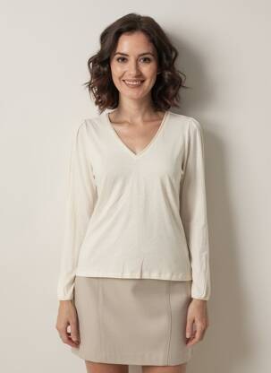 Top manches longues manches longues blanc LOLA ESPELETA femme