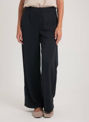 Pantalon large tissage popeline taille normale noir CREAM femme