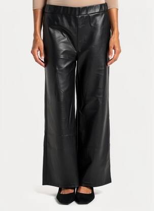 Pantalon large taille normale taille normale noir CREAM femme