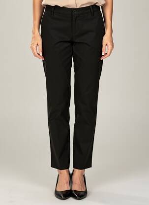Pantalon chino tissage popeline taille normale noir PLEASE femme