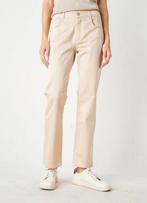 Pantalon slim tissage popeline taille normale beige LOLA ESPELETA femme